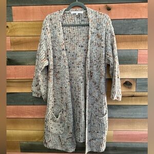 Cupcakes And Cashmere Wool Speckles Open Front Knit Cardigan